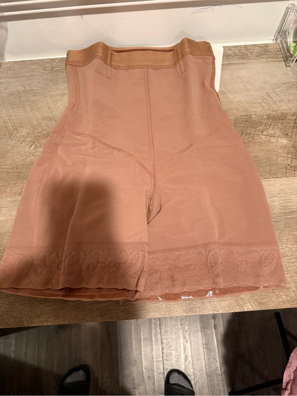 TISSINI High-Waist Shaping Shorts in Warm Beige